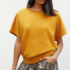 Anthropologie Tie-Back Sweatshirt Tee